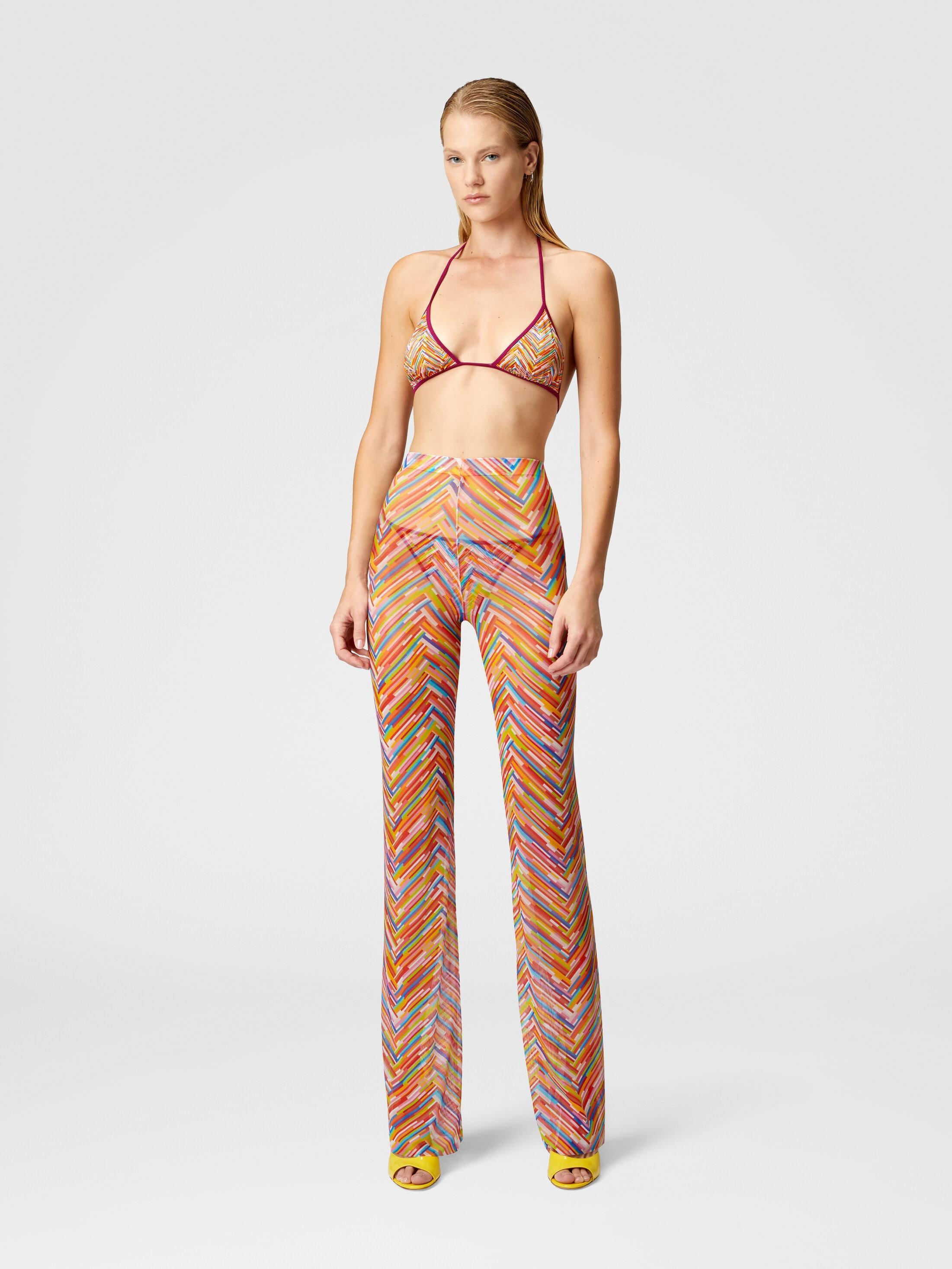 Straight trousers in printed tulle Product Image