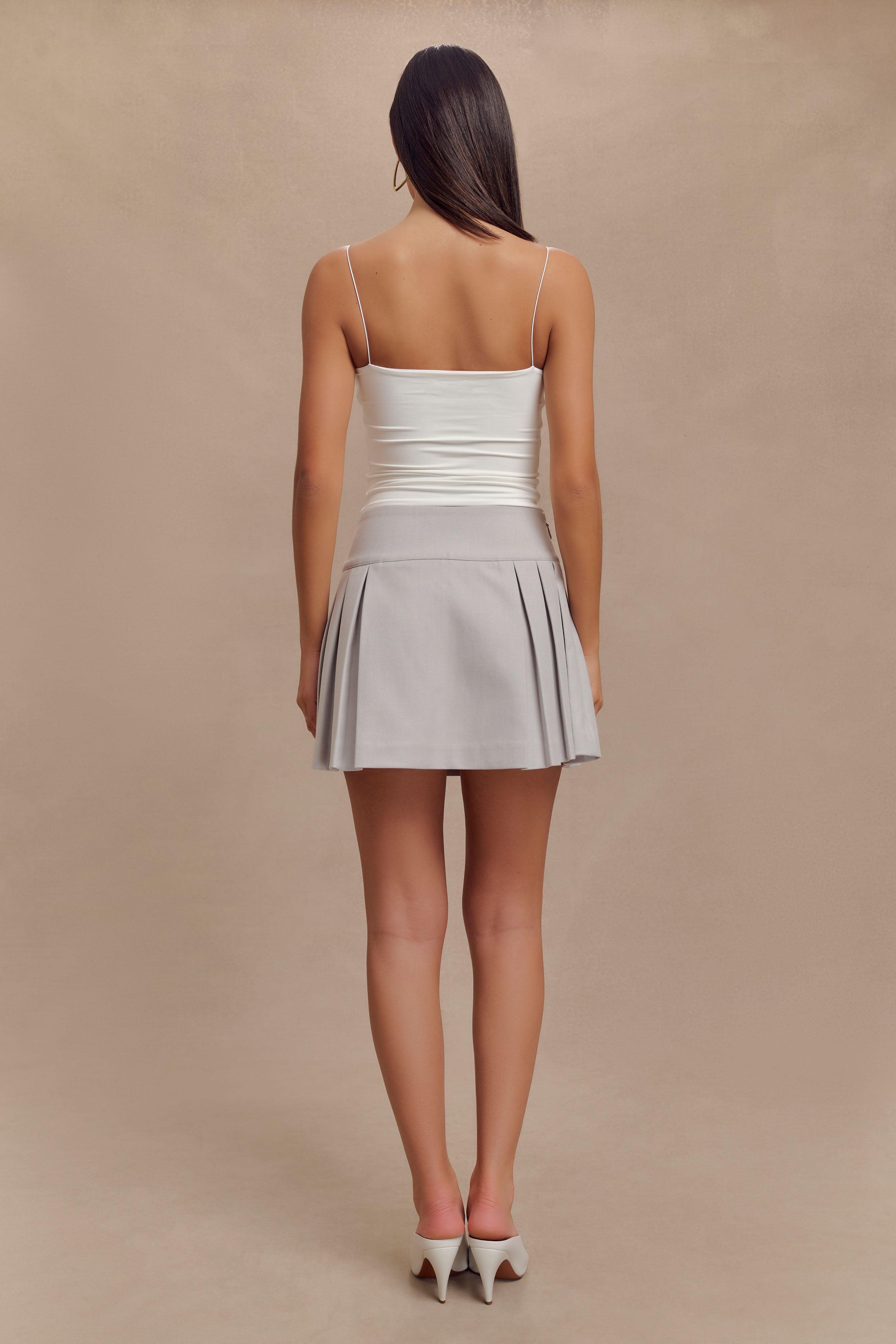 Arya Longline Spaghetti Strap Top - White Product Image