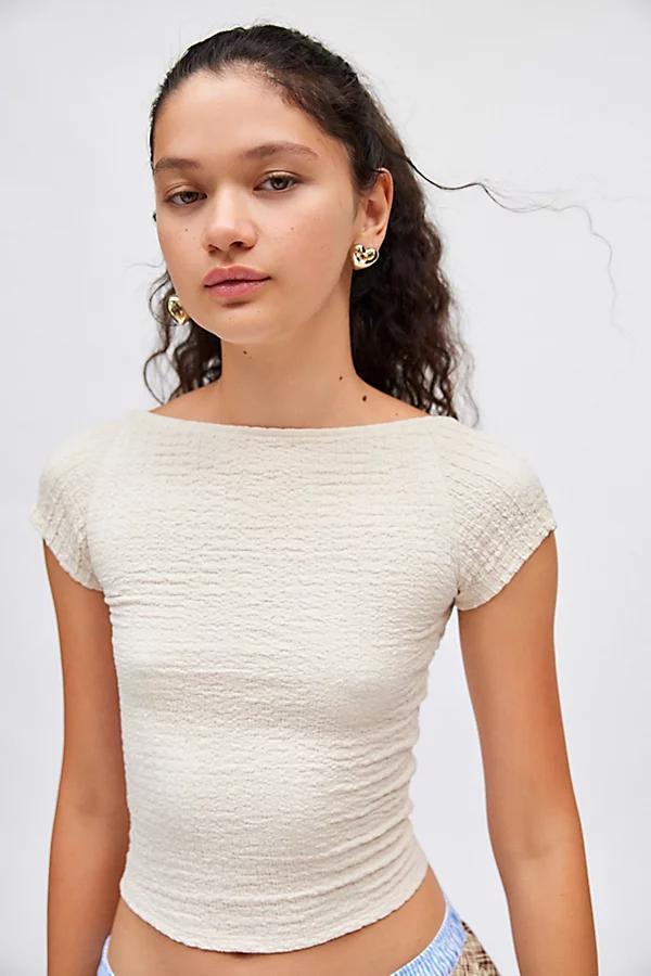 Silence + Noise Nadia Textured Open Back Top Womens at Urban Outfitters Product Image