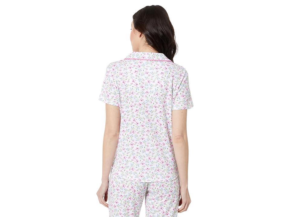 Karen Neuburger Petite Blooming Breeze Two-Piece Short Sleeve Girlfriend Long Pj Set (Ditsy Pop) Women's Pajama Sets Product Image