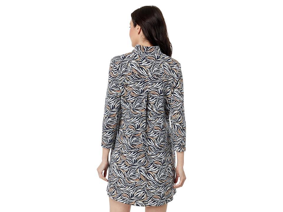 NIC+ZOE Forest Fern Long Sleeve Shirtdress Product Image