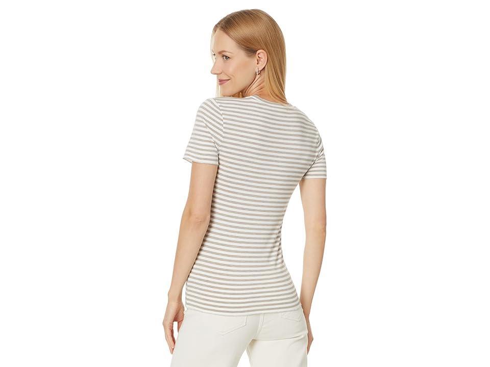 Womens Bamboo Striped Stretch Jersey T-Shirt Product Image