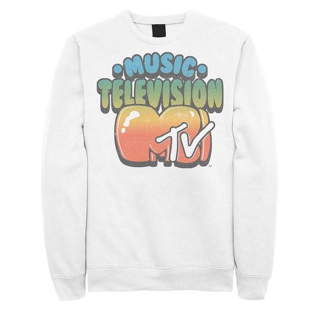 Mens MTV Logo Bubble Balloon Font Style Sweatshirt Med Grey Product Image