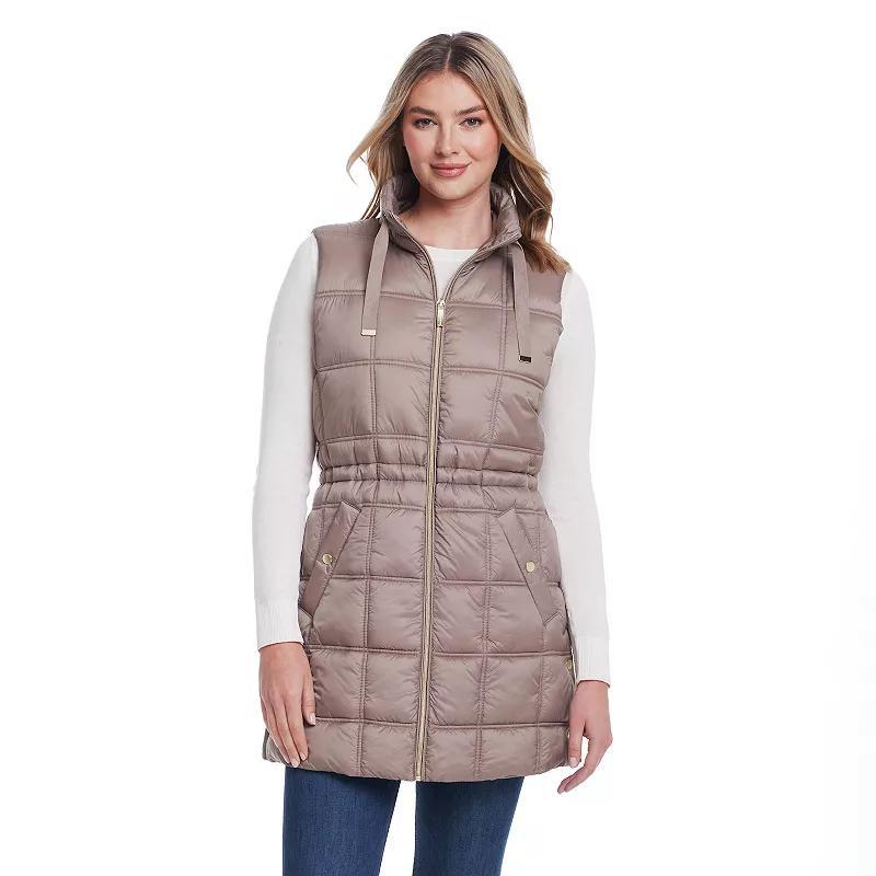 Womens Weathercast Box Quilted Longline Puffer Product Image