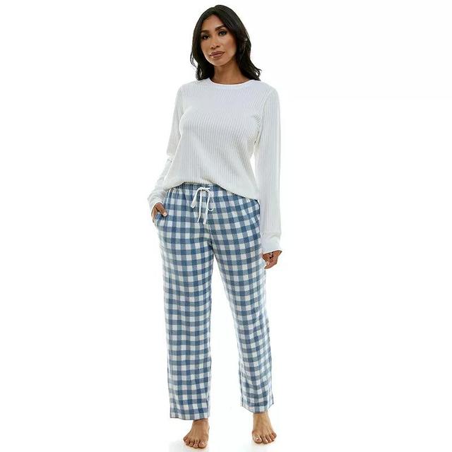 Petite Croft & Barrow 2-pc. Long Sleeve Pajama Top & Pajama Pants Sleep Set, Womens Product Image