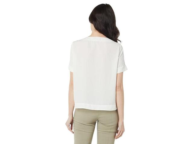 Vince Camuto Woven Tee (New Ivory) Women's Clothing Product Image