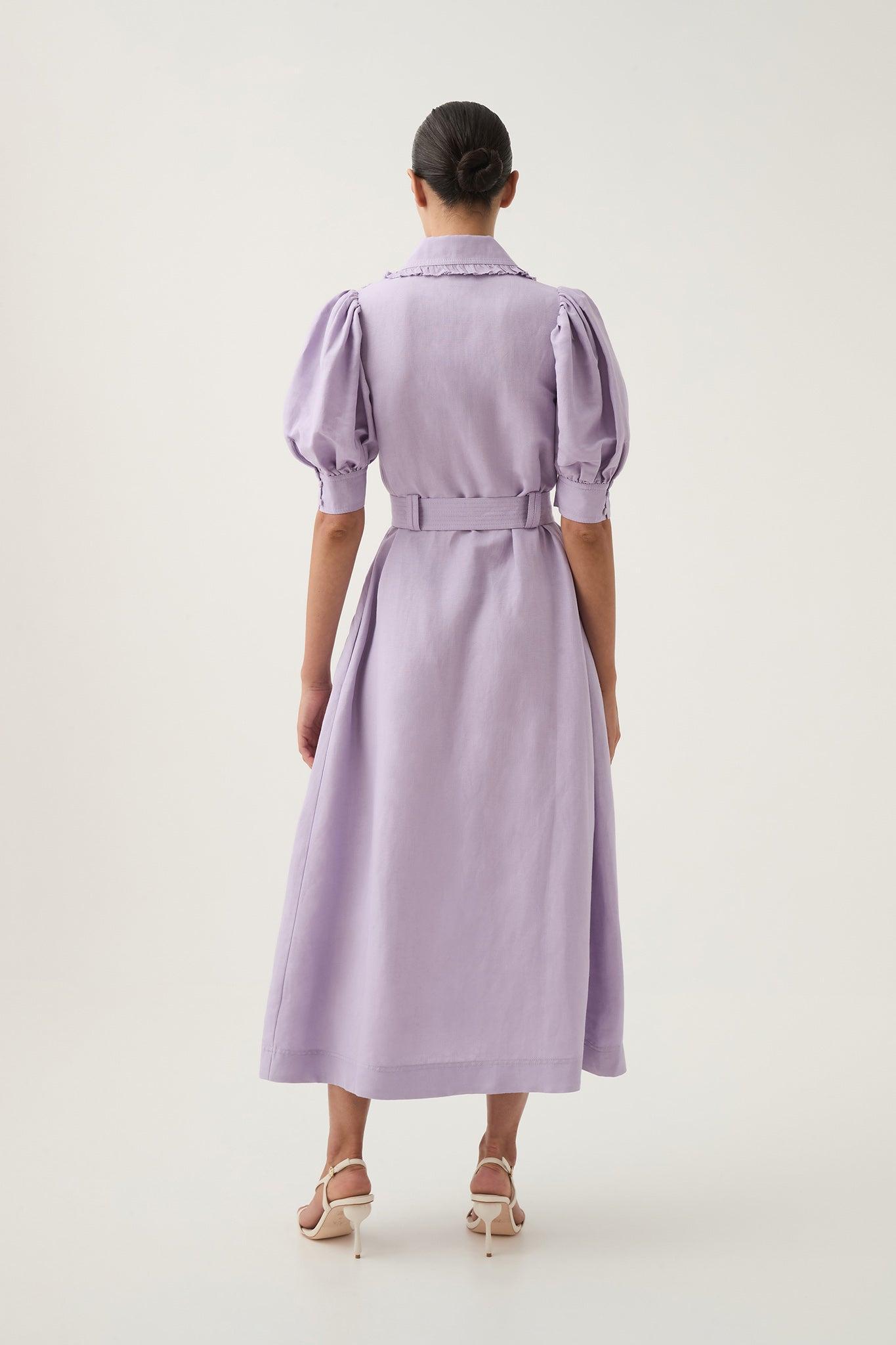 Madeleine Belted Midi Dress Product Image