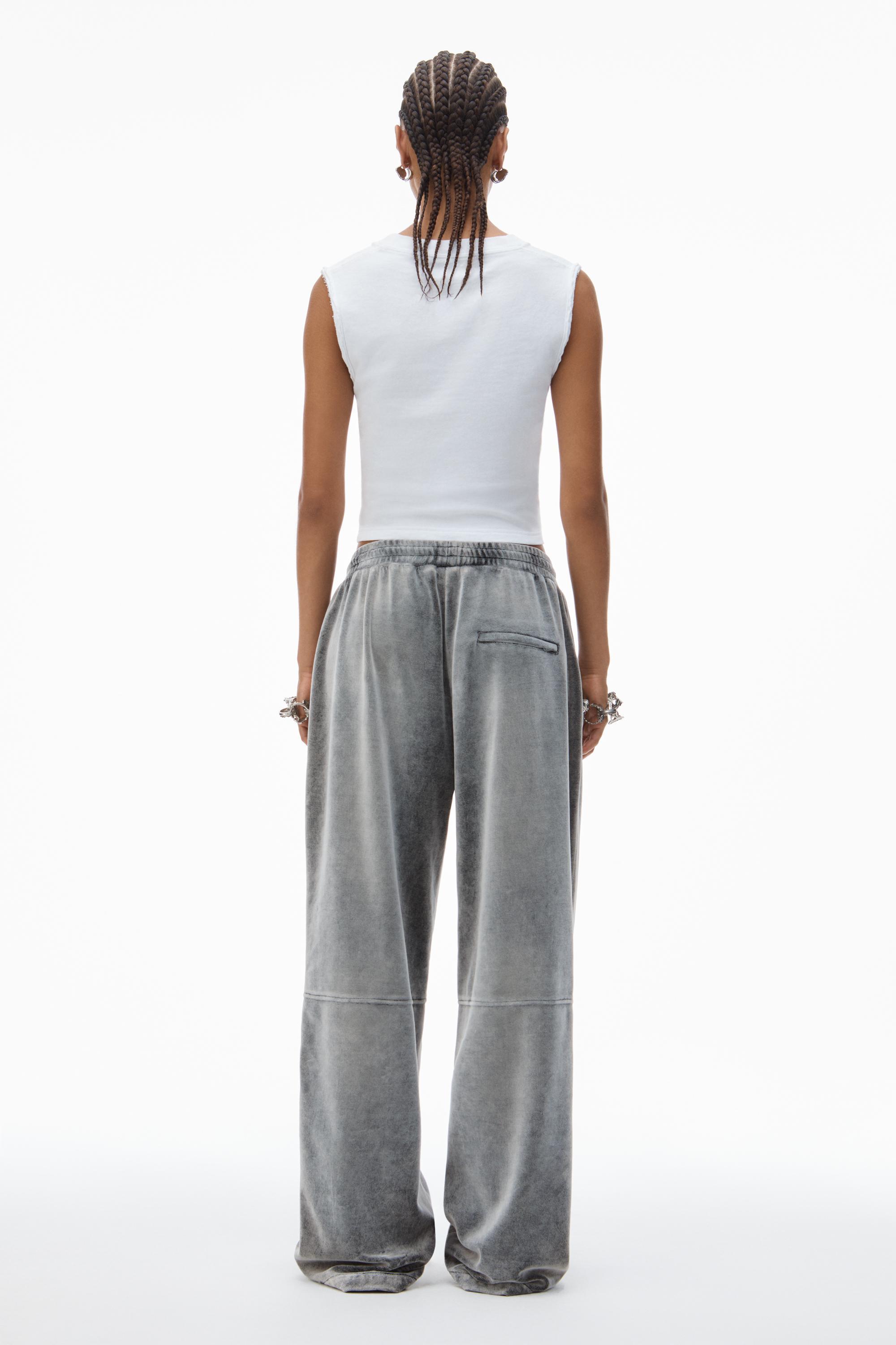 Trackpants In Crushed Velour Product Image