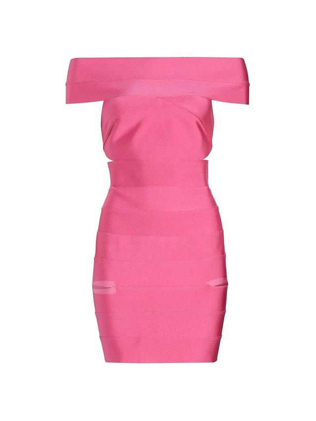 Womens Off-The-Shoulder Cut-Out Minidress Product Image