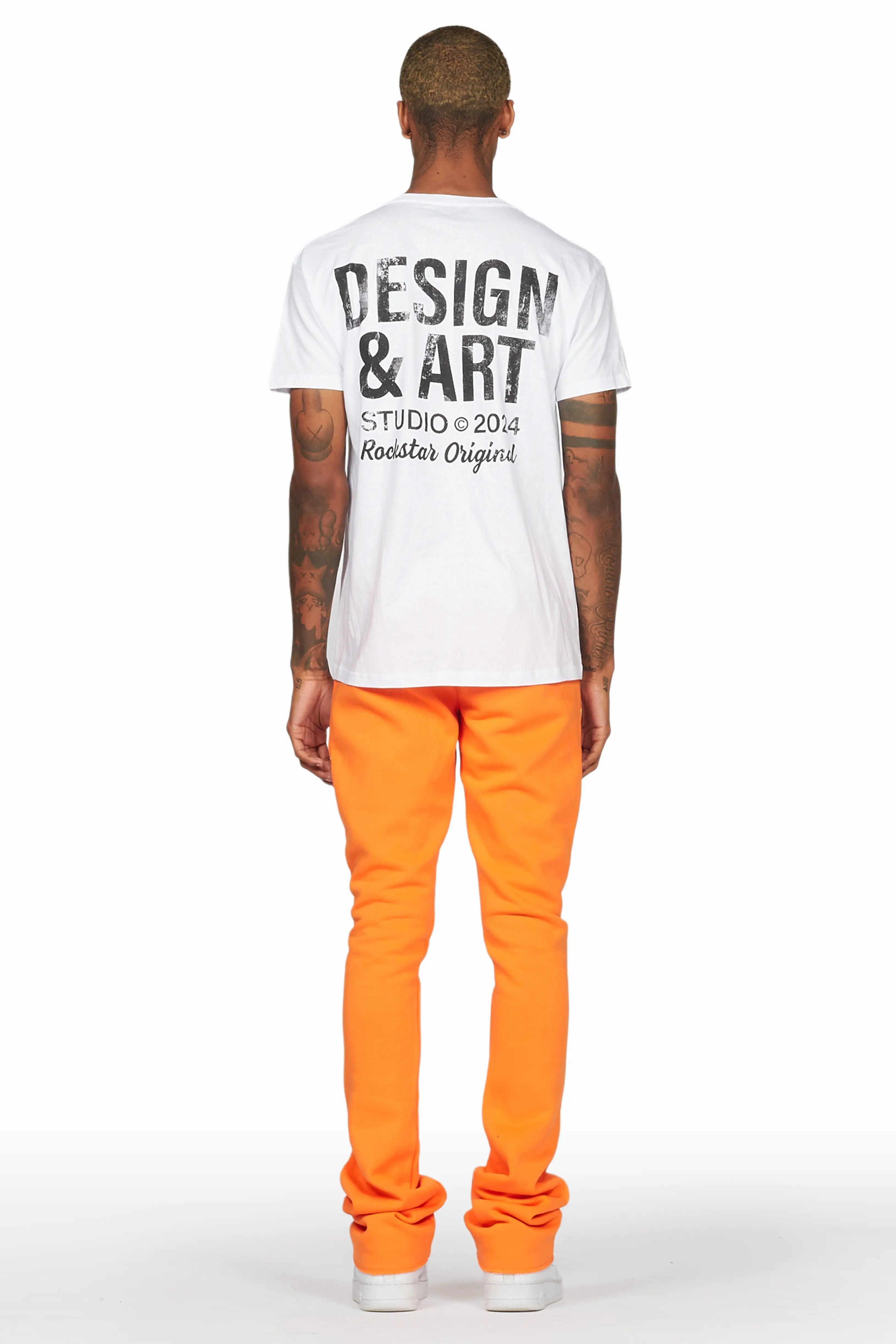 Mancha Orange T-Shirt Stacked Flare Track Set Male Product Image