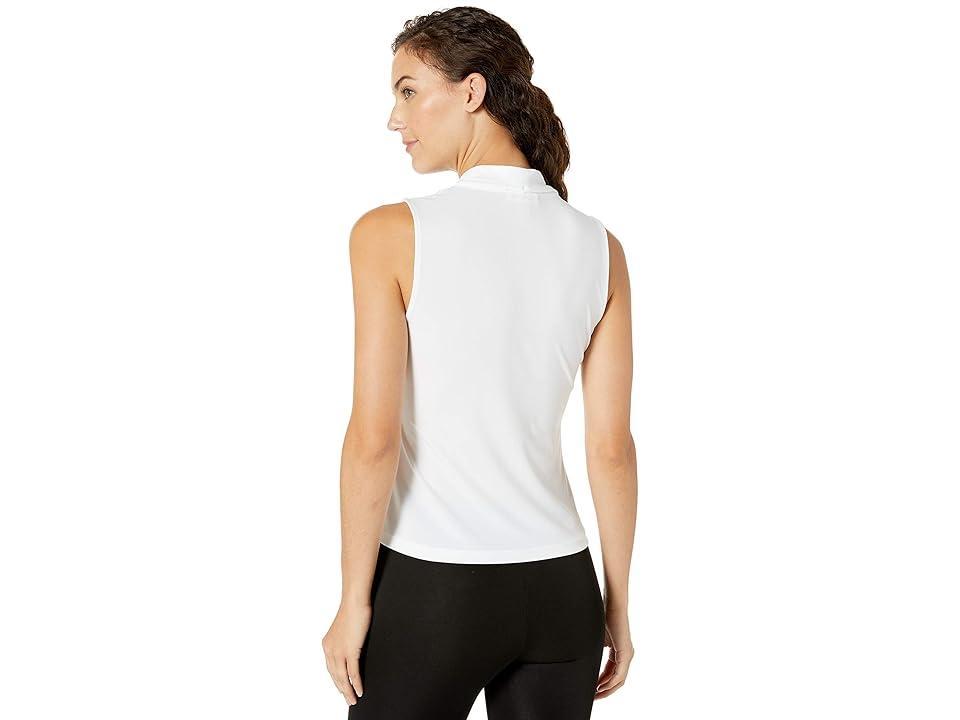 Calvin Klein Matte Jersey V-Neck Shoulder Pleat Sleeveless Top Product Image