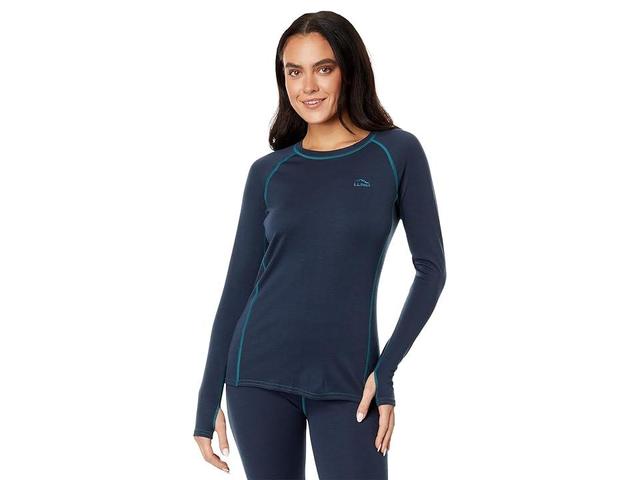 L.L.Bean Cresta Midweight 250 Crew Top (Carbon ) Women's Clothing Product Image