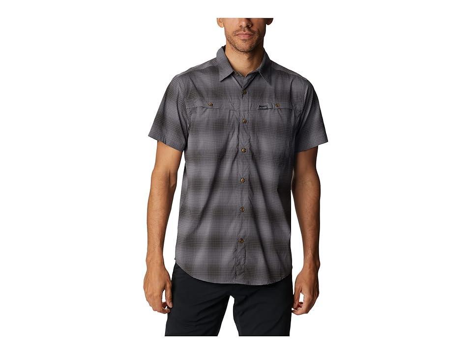 Columbia Newton Ridge Plaid Short Sleeve (City Grey Soft Ombre) Men's Clothing Product Image