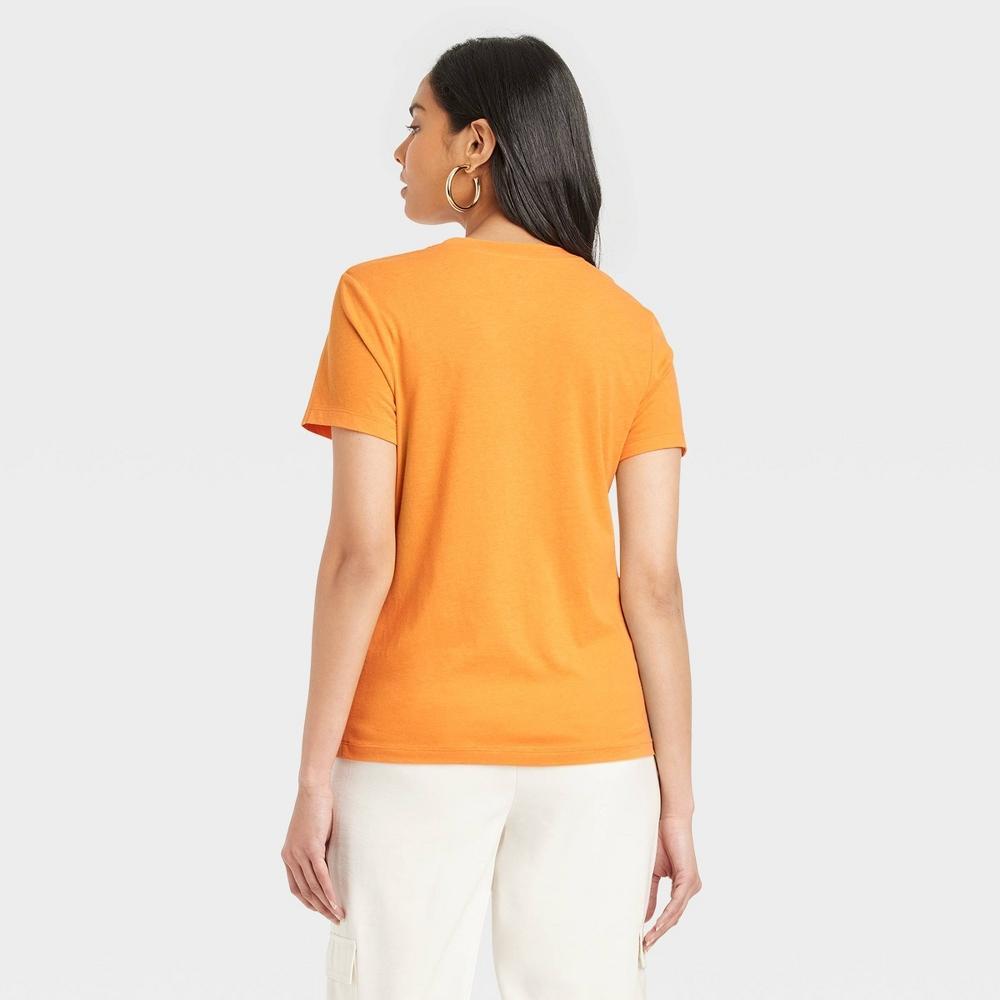 Womens Short Sleeve T-Shirt - A New Day Orange XL Product Image