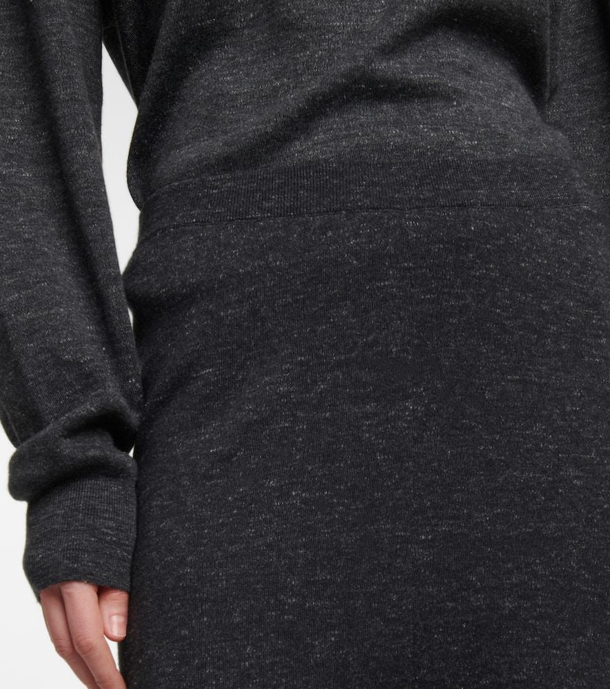 THE ROW Cashmere-blend Track Pants In Grey Product Image