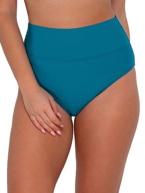 Fold-Over High-Waist Bikini Bottom Product Image