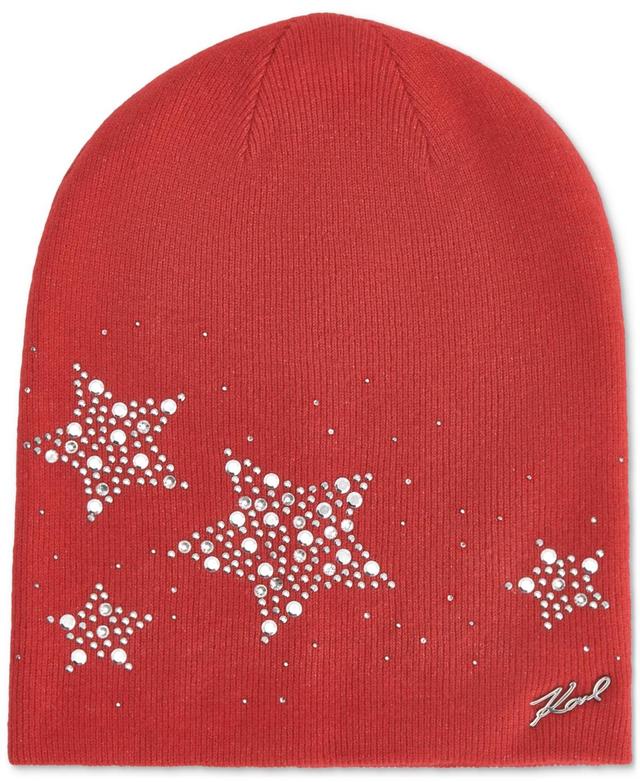 Karl Lagerfeld Paris Womens Sparkle Stars Beanie Product Image