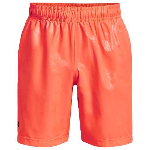 Under Armour Mens Under Armour Emboss Shorts - Mens After Burn/Black Product Image