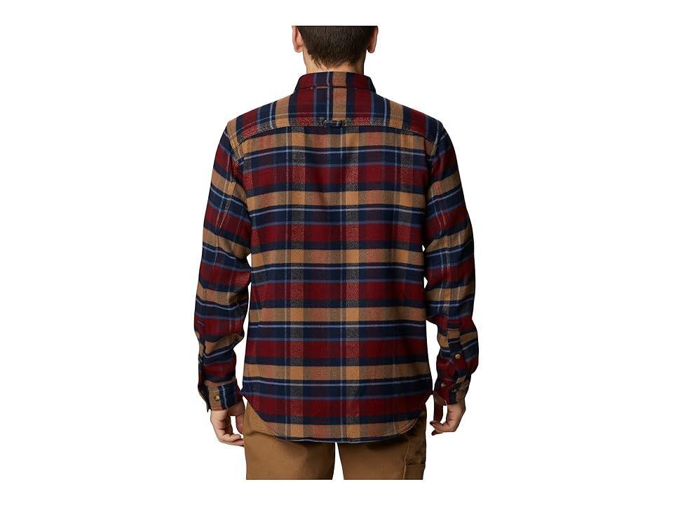 Columbia Deschutes River Heavyweight Flannel (Collegiate Navy Large Multi Check) Men's Long Sleeve Button Up Product Image