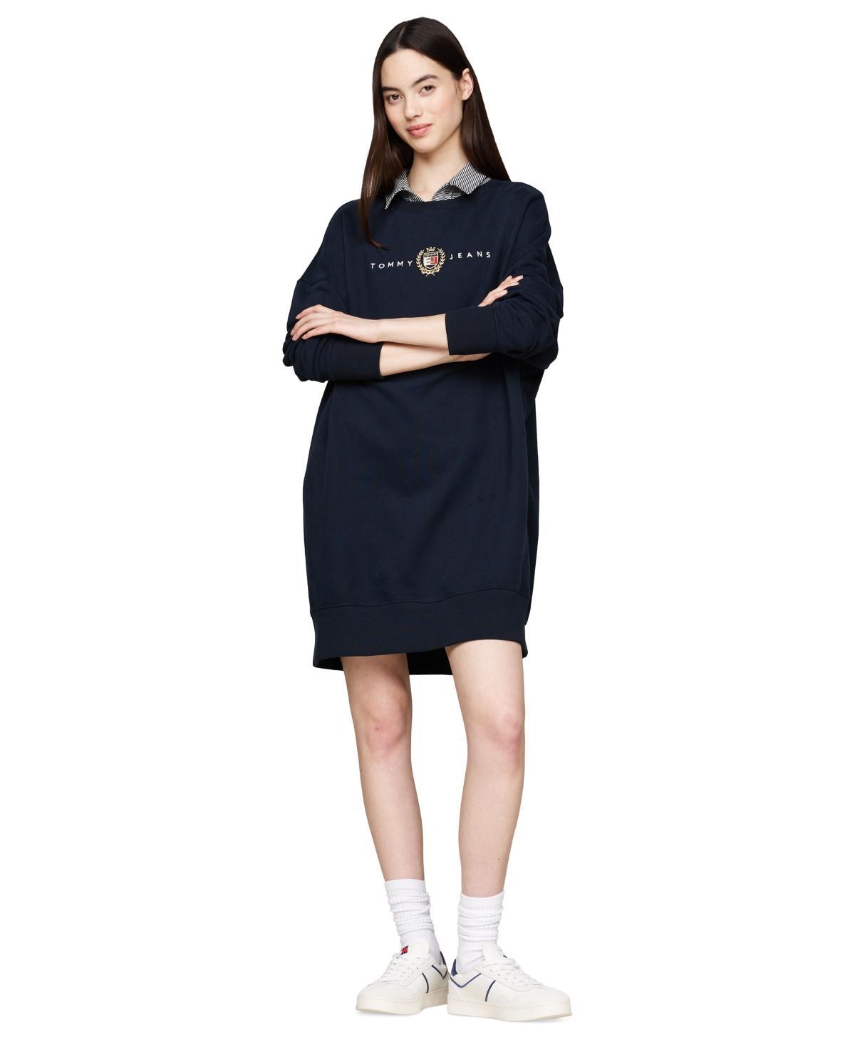 Tommy Jeans Womens Crest Logo Sweatshirt Dress Product Image