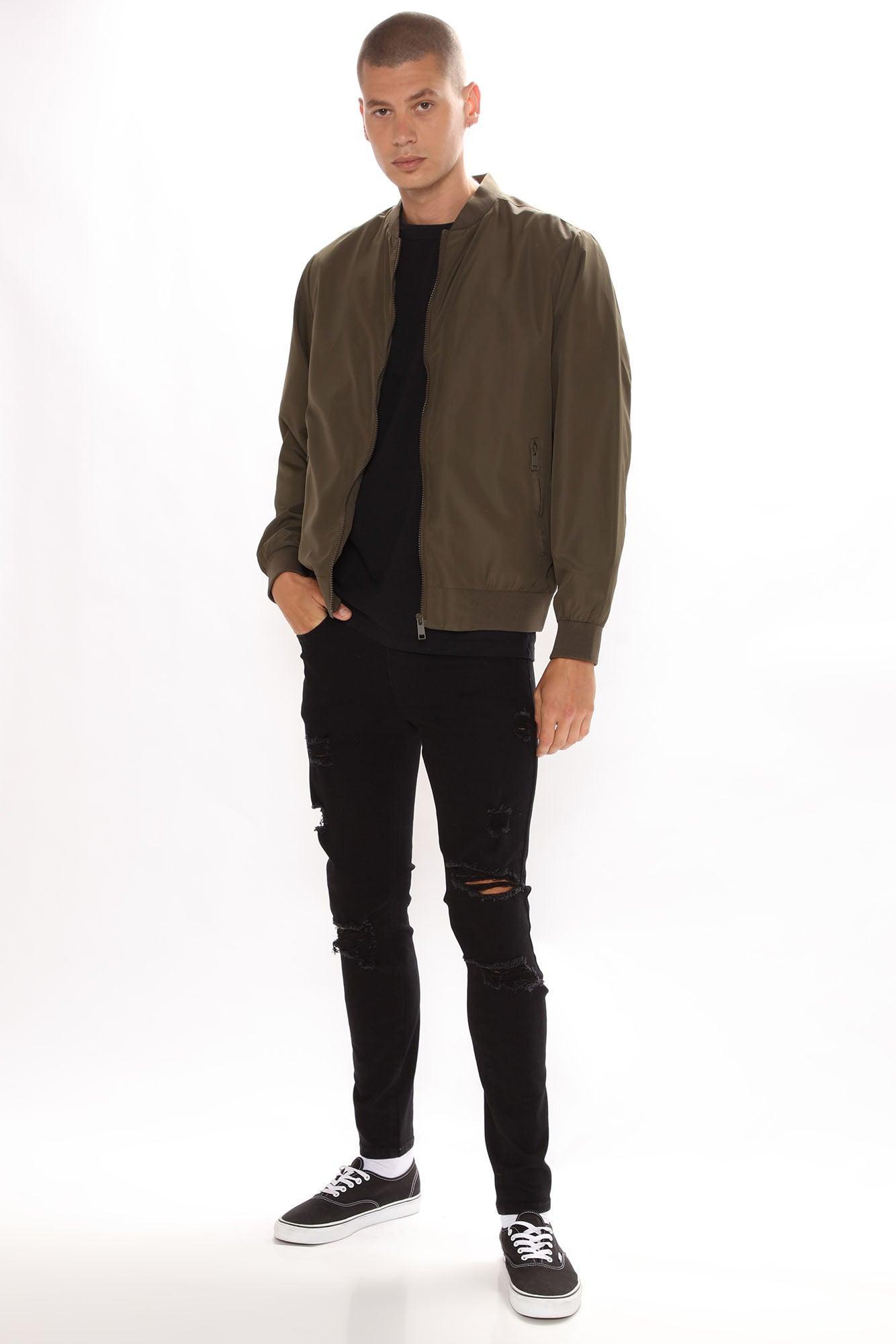 Eddie Bomber Jacket - Olive Product Image