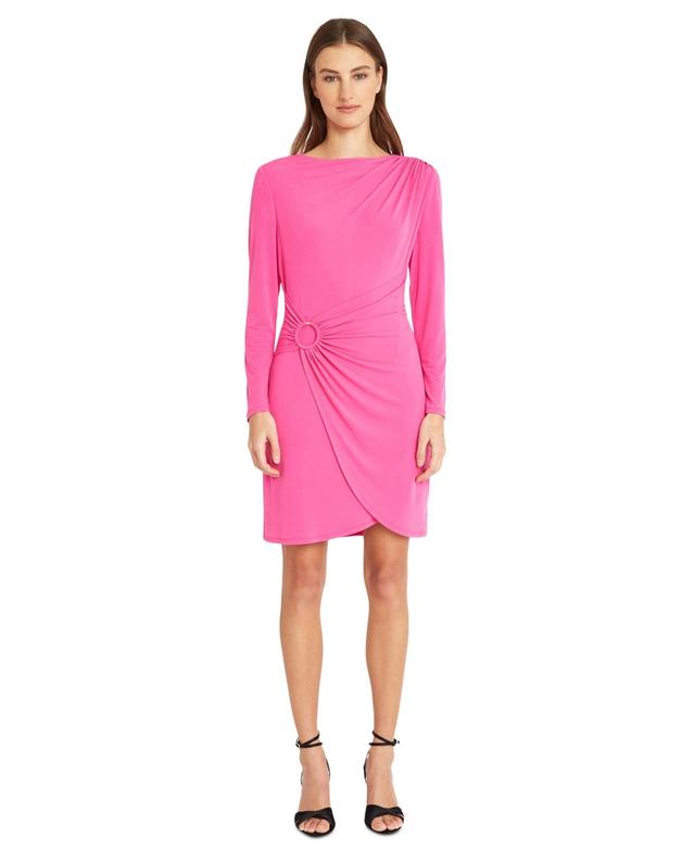 Donna Morgan Womens Asymmetric O-Ring Bodycon Dress Product Image