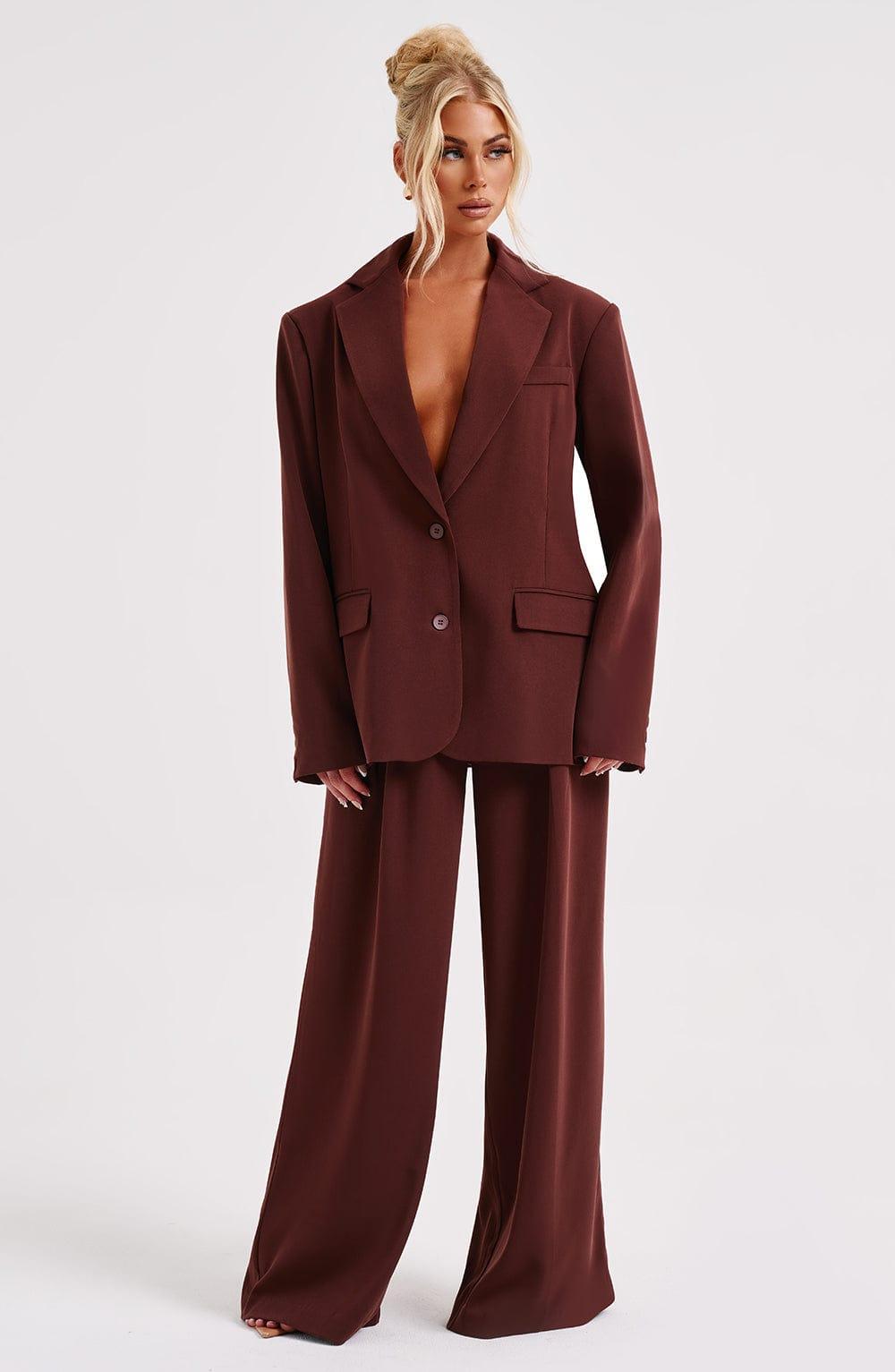 Noa Oversized Suit Jacket - Brown Product Image