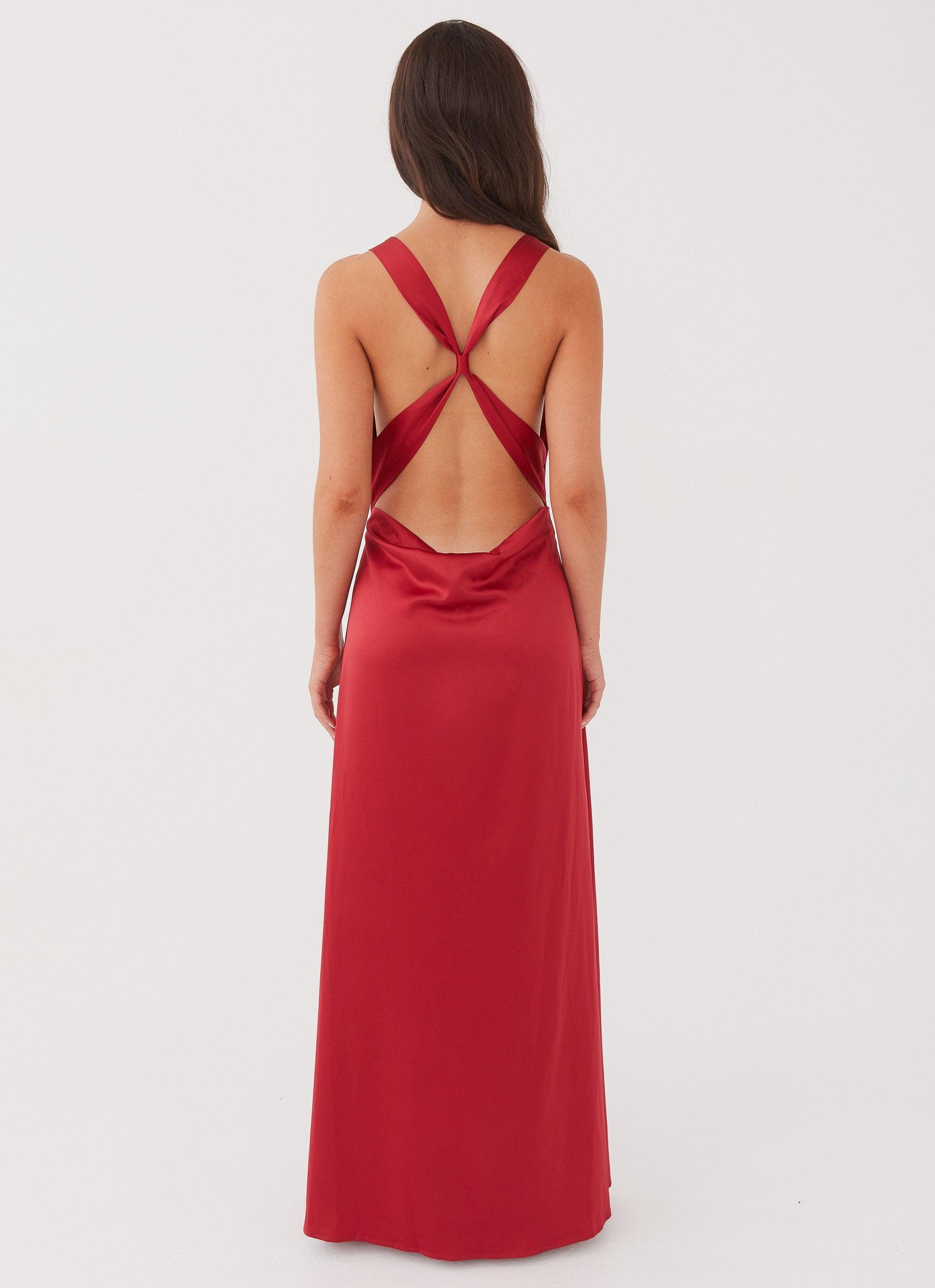 Musa Maxi Dress - Cherry Red Product Image