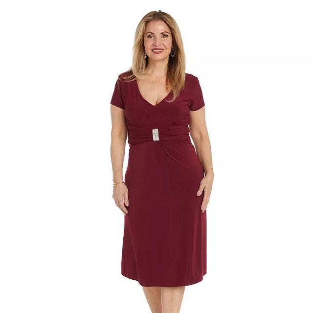 Womens R&M Richards Sculpt Waist Fit And Flare Dress Red Product Image