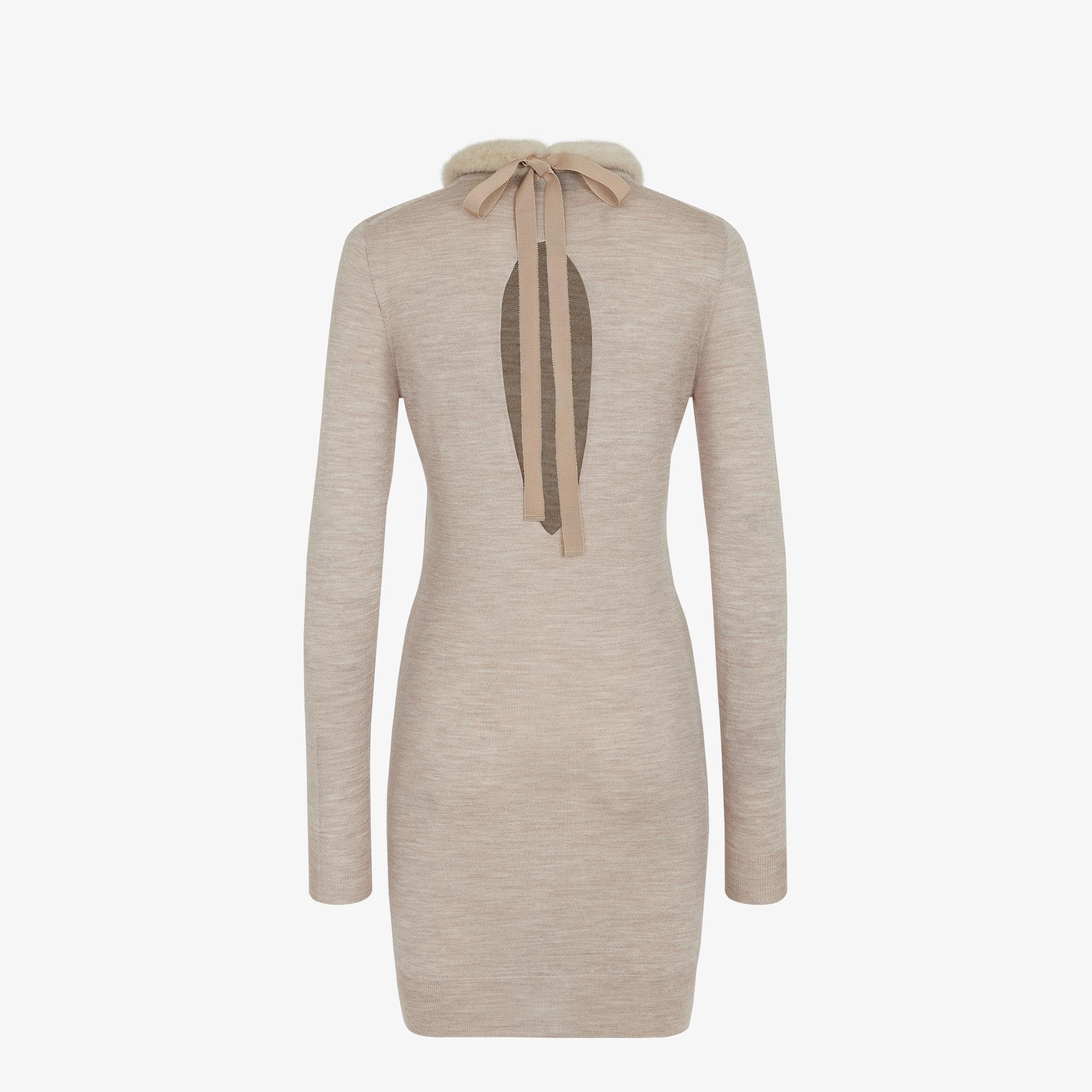 DressBeige silk and wool dress Product Image