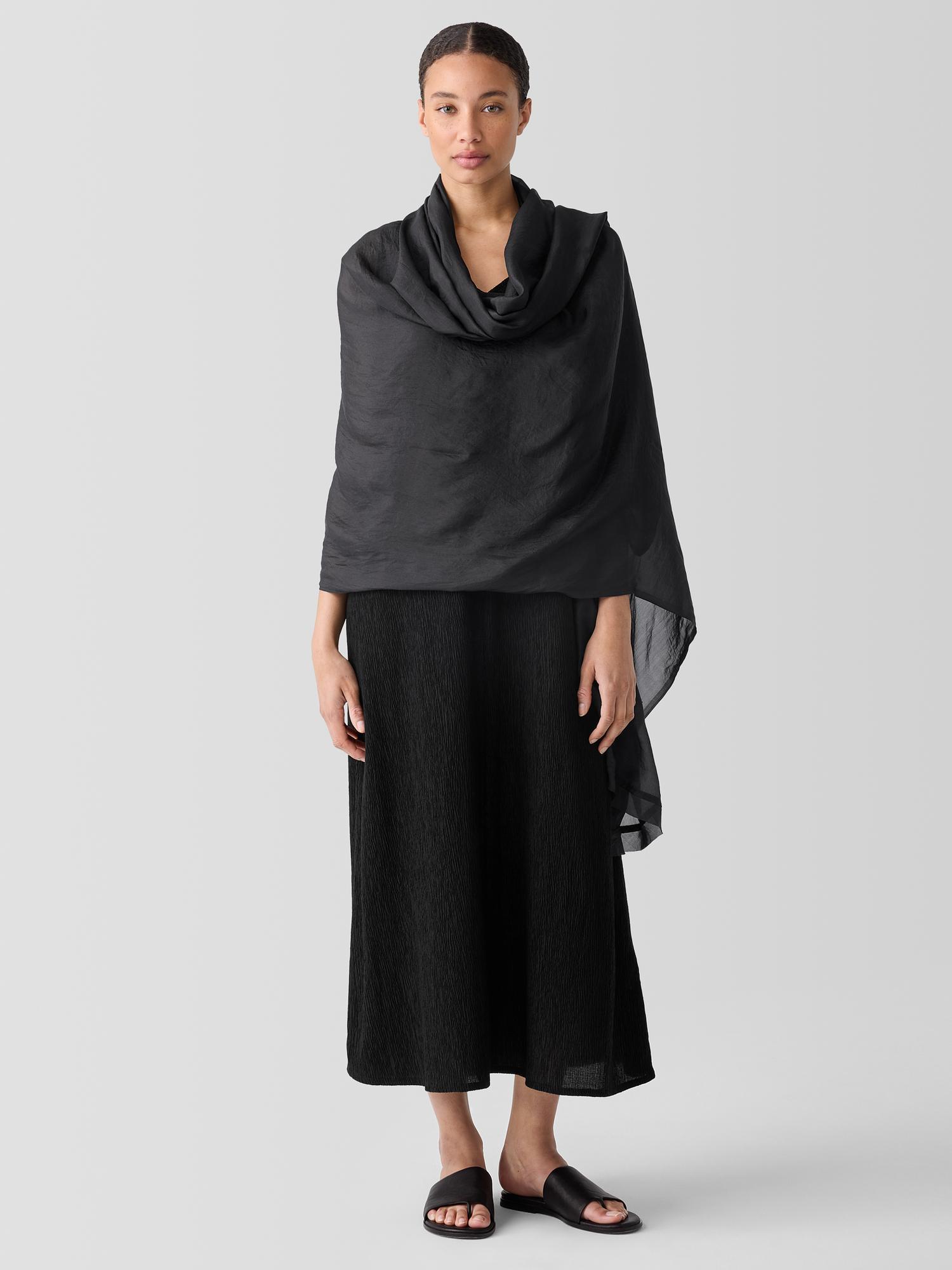 EILEEN FISHER Washed Silk Parachute Scarffemale Product Image