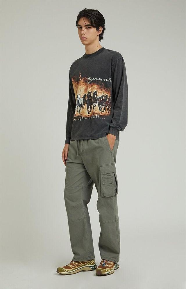 Mens Natural Baggy Cargo Pants Product Image