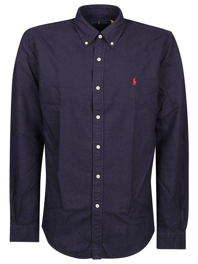 Logo Embroidered Shirt In Navy Product Image