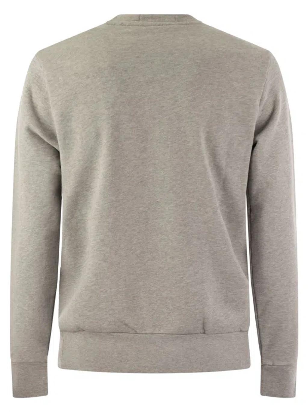 Classic Fit Cotton Sweatshirt In Grey Product Image