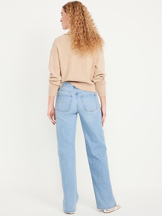 Mid-Rise Wide-Leg Jeans Product Image