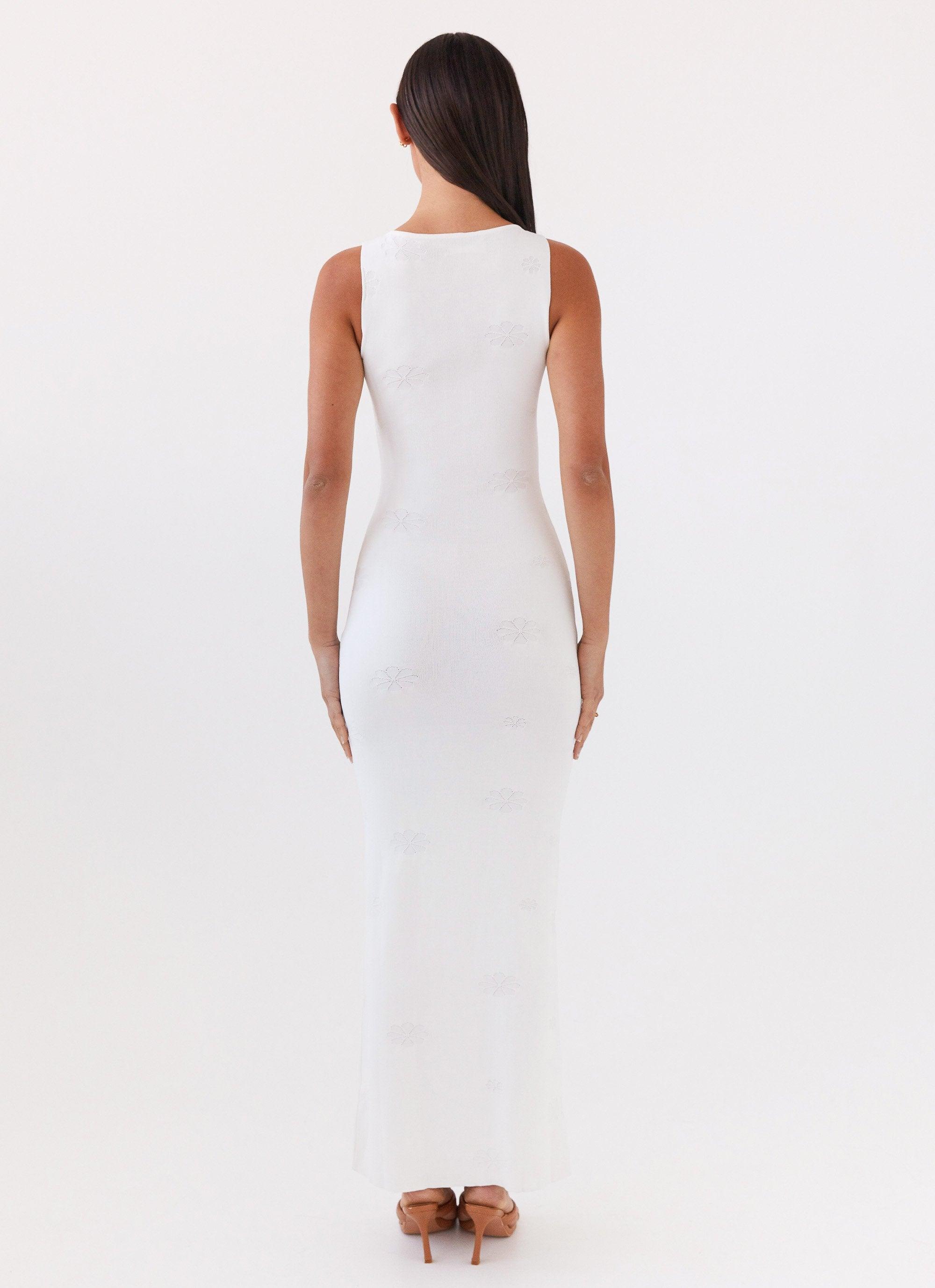 Holly Knit Maxi Dress - White Product Image