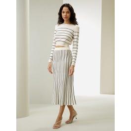 Pinstriped Silk Knitted Skirt product image