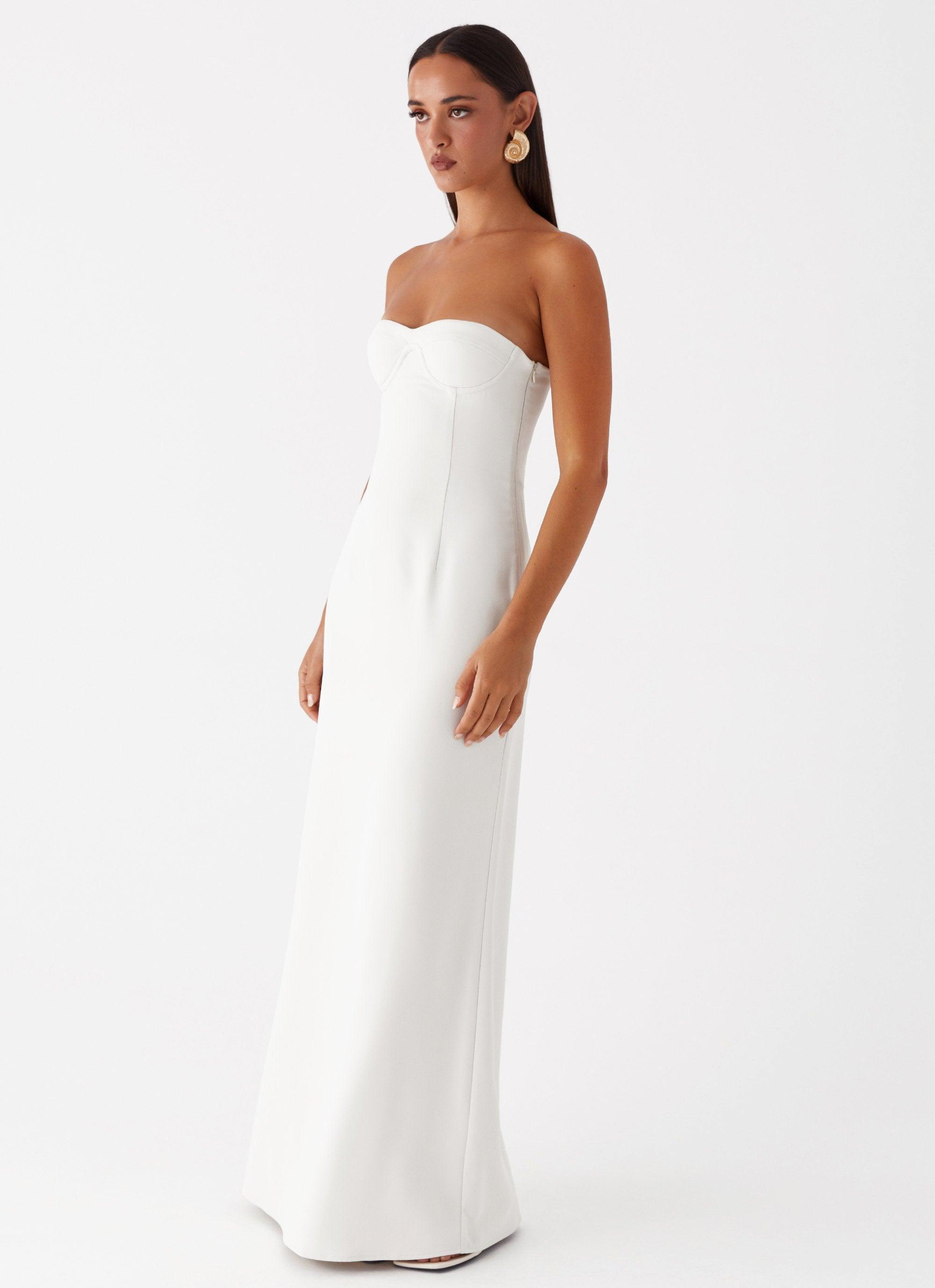 Tasmyn Bustier Maxi Dress - Stone Product Image