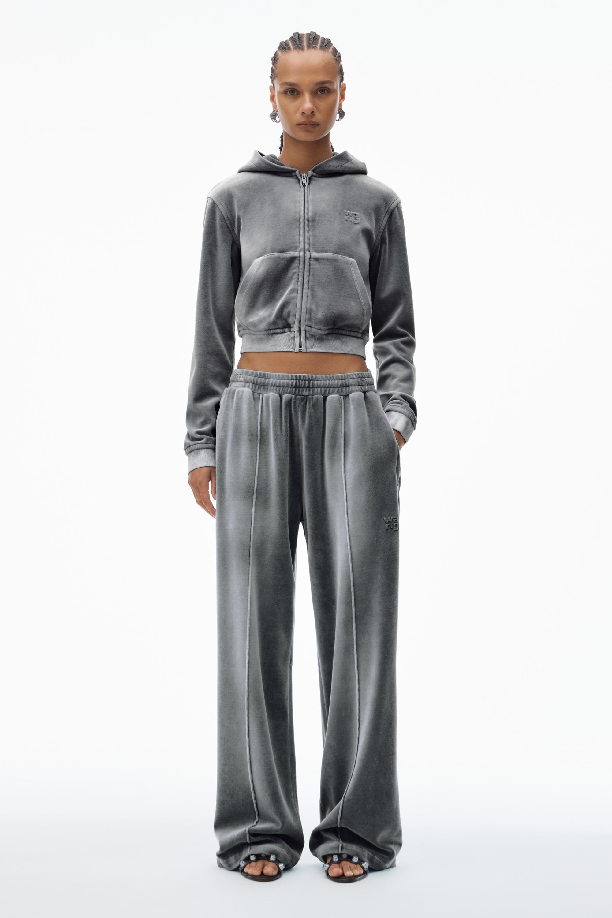 Trackpants In Crushed Velour Product Image