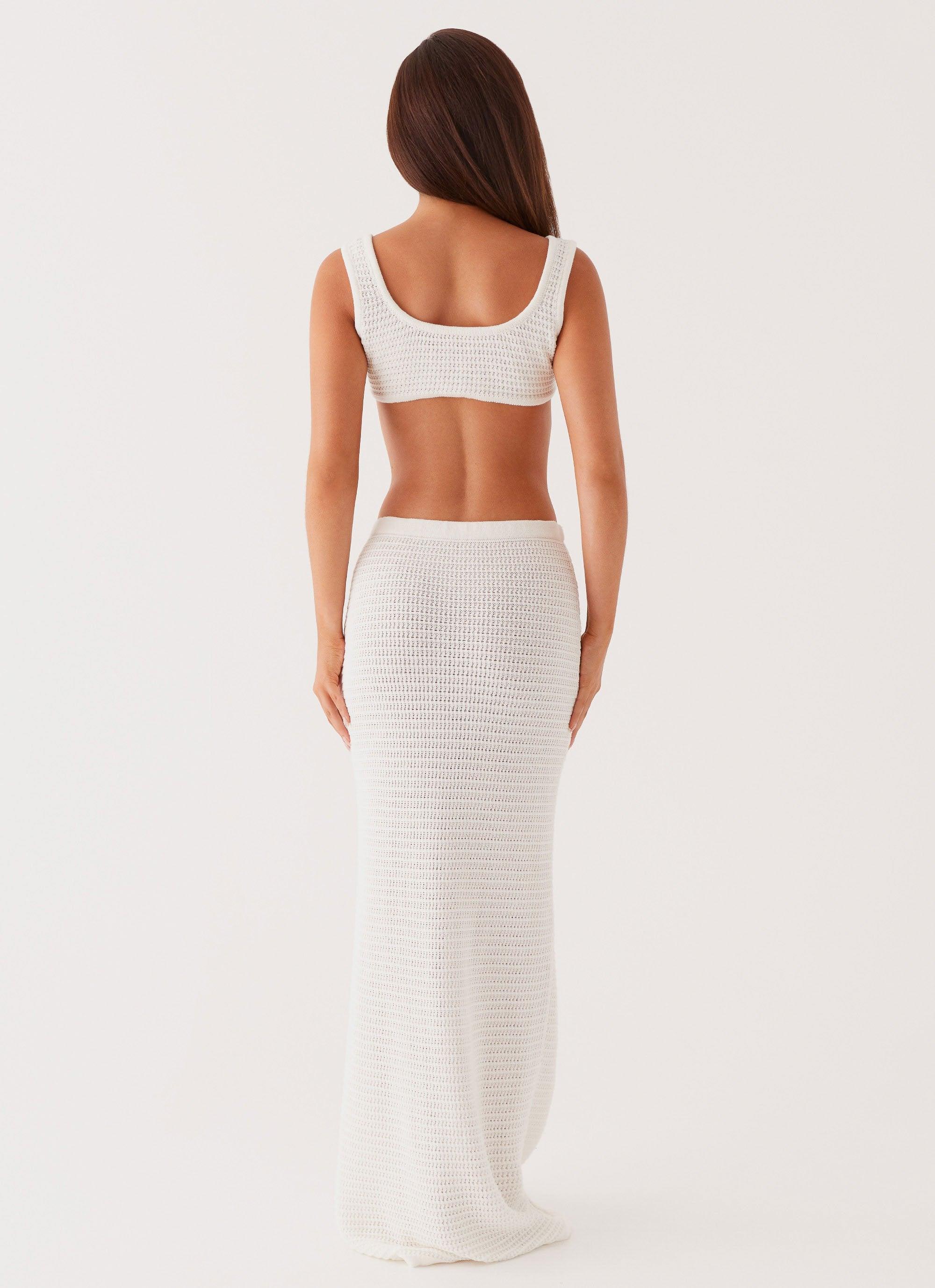 Sundown Beaded Maxi Dress - White Product Image