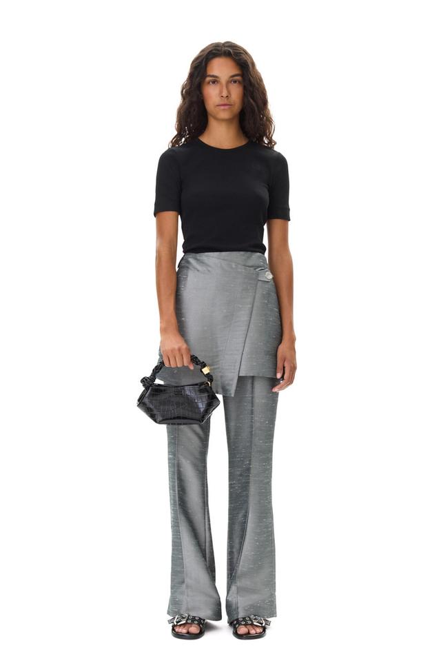 Grey Suiting Skirt Flared Pants Product Image