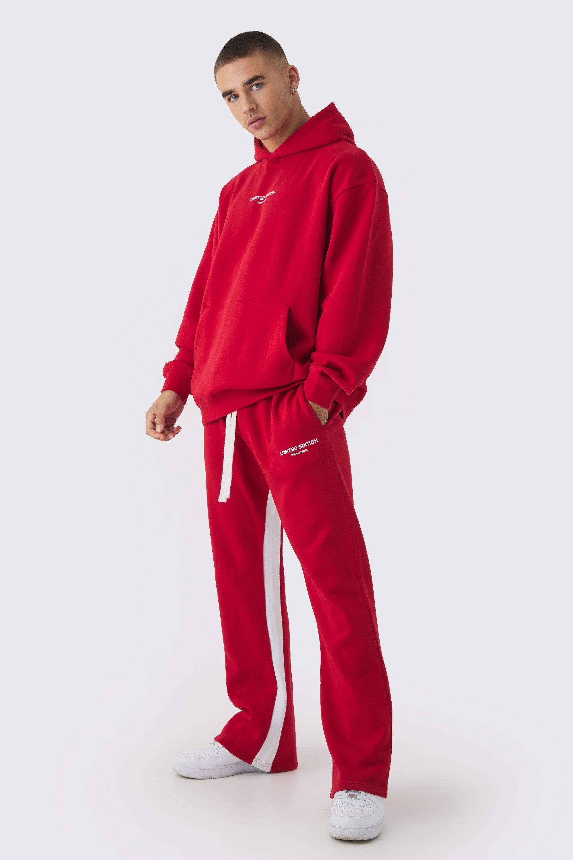 Oversized Limited Edition Extended Drawcords Hooded Tracksuit | boohooMAN USA Product Image