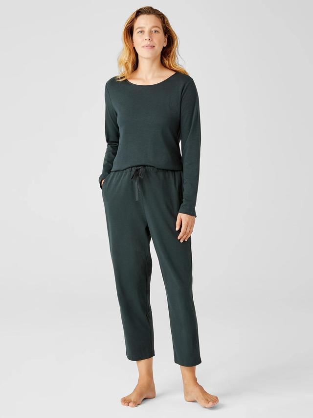 EILEEN FISHER Organic Cotton Interlock Slouchy Sleep Pantfemale Product Image