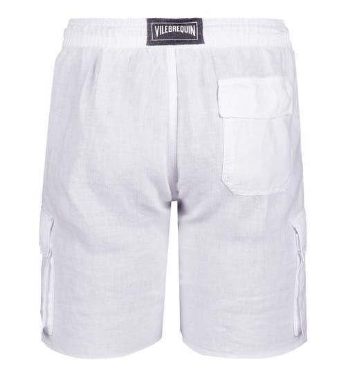 Mens Linen Cargo Shorts Product Image