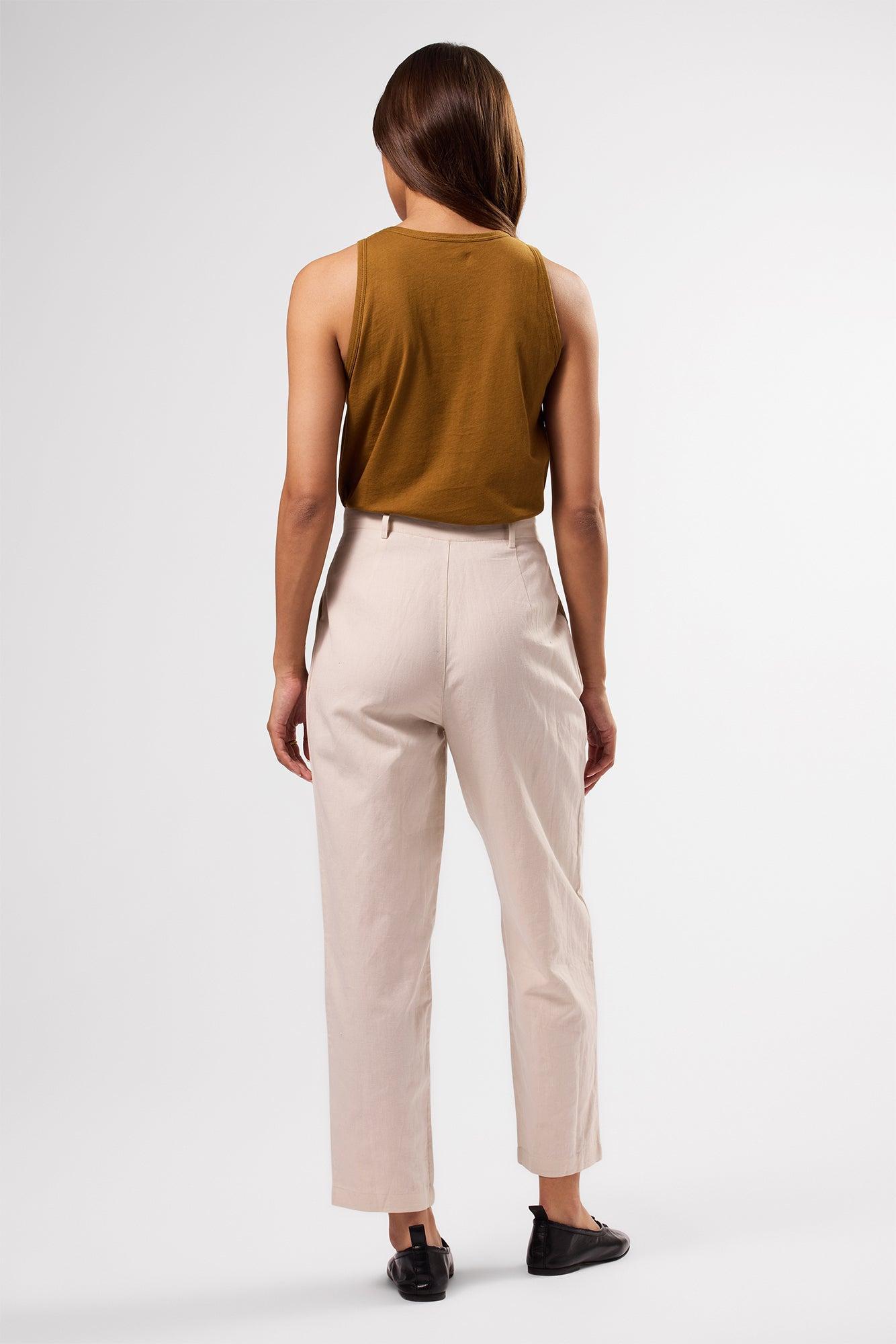 Larisa Cotton Linen Pant - Natural Product Image