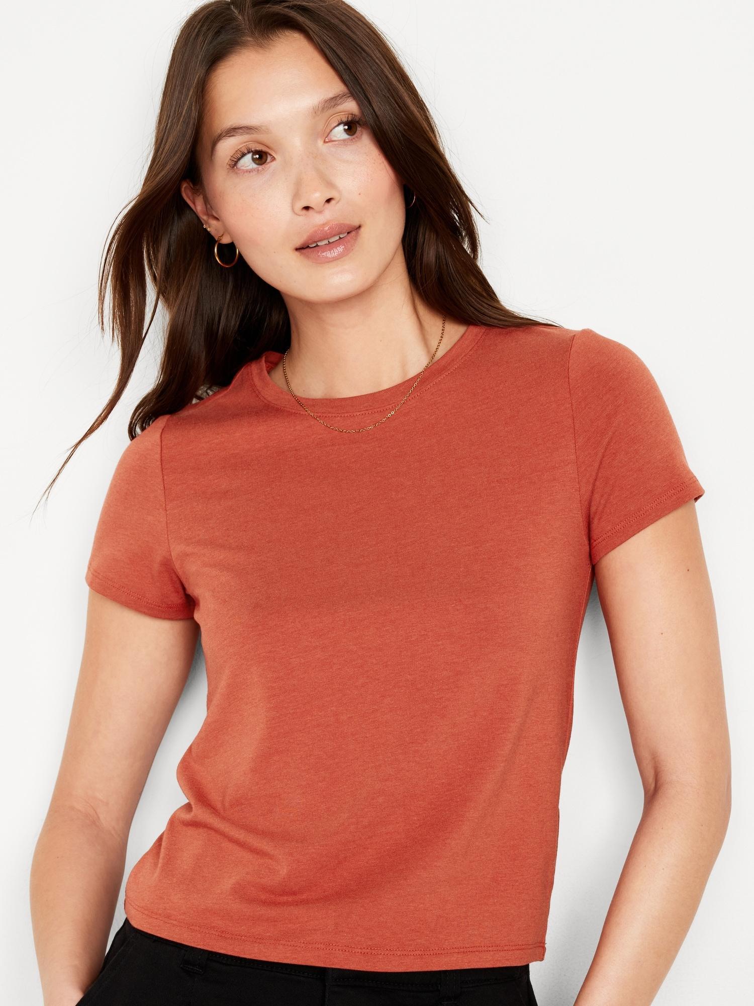 Cropped Bestee Crew-Neck T-Shirt for Women Product Image