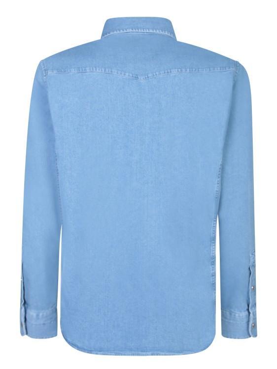 Cotton Denim Shirt In Blue Product Image