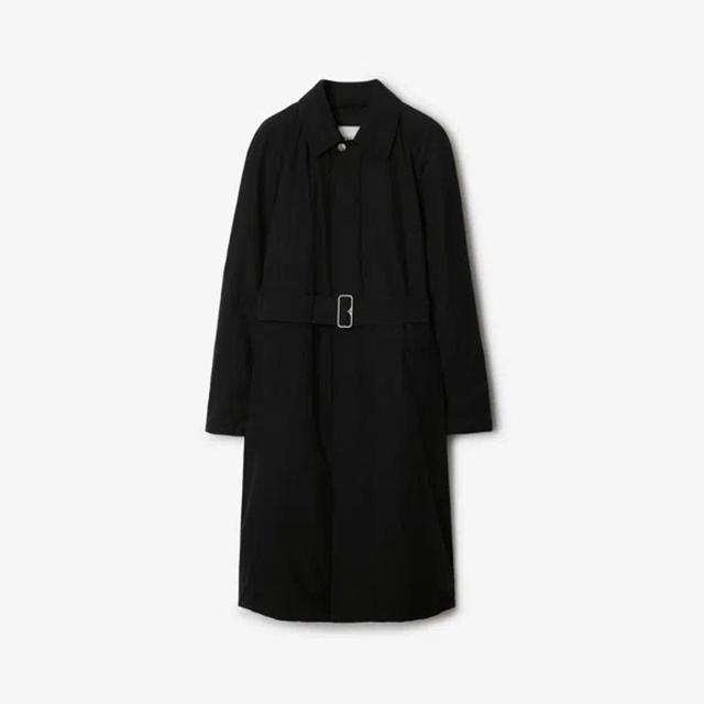 BURBERRY Wool Twill Car Coat In Black Product Image