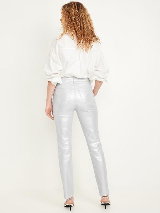 High-Waisted Silver Shine Vintage Slim Jeans Product Image