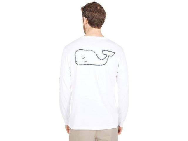 Vineyard Vines Long Sleeve Vintage Whale Pocket T-Shirt (White Cap) Men's Clothing Product Image